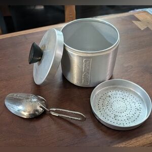 Vintage Mirro Grease Canister & Airy Fairy Scoop